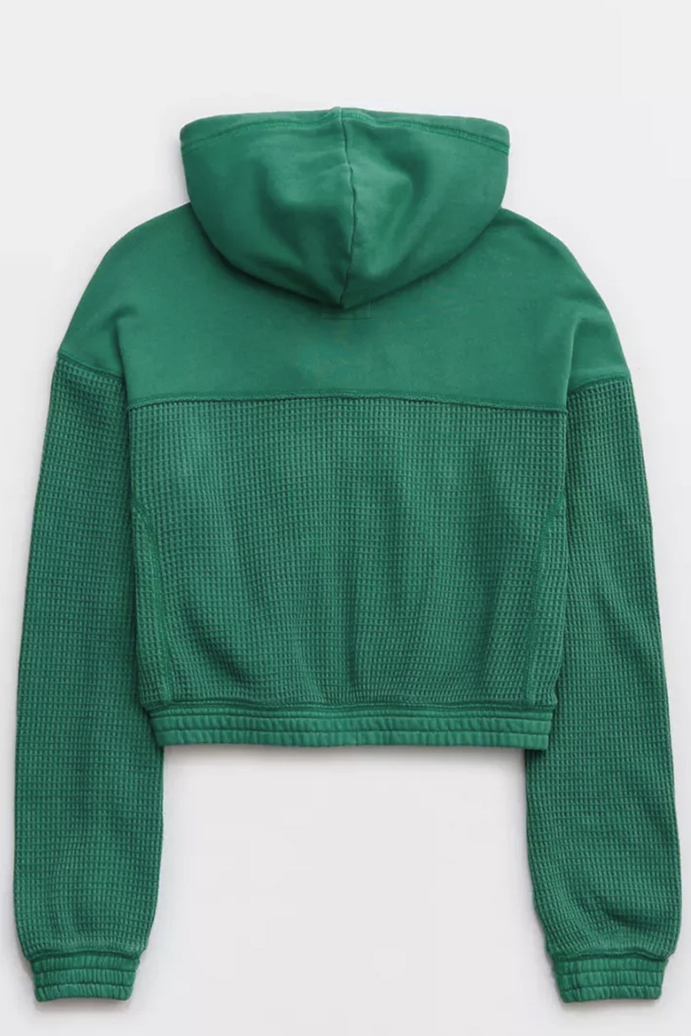 Green Waffle Hooded Shorts Outfit