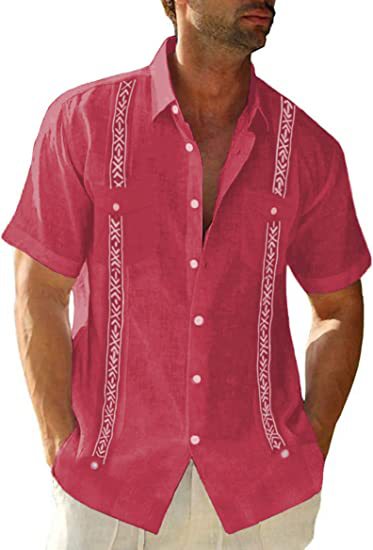 Linen Cuban Guayabera Shirt S/S