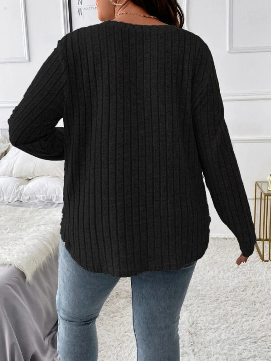 V-Neck Long Sleeve T-Shirt FF