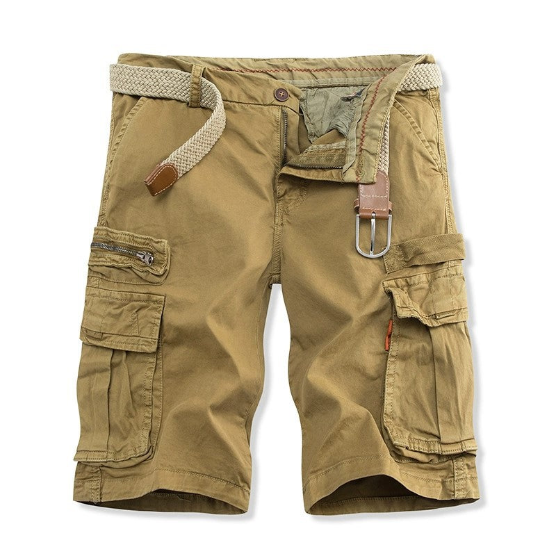 Washed Multi-pocket Shorts