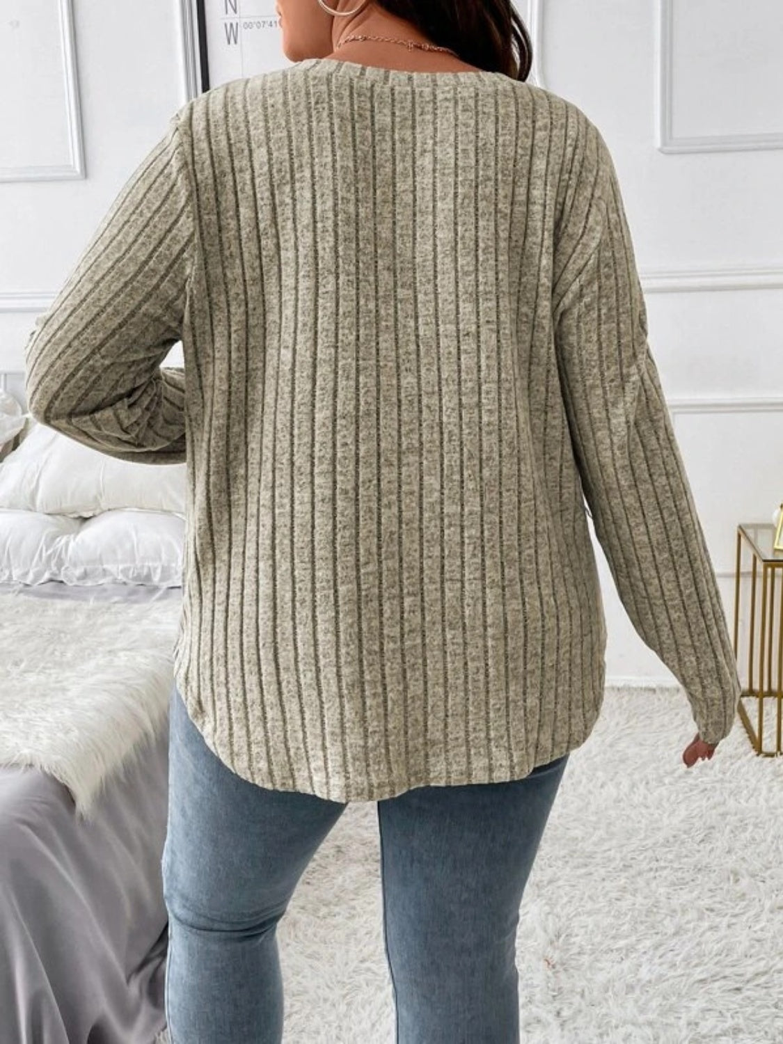 V-Neck Long Sleeve T-Shirt FF