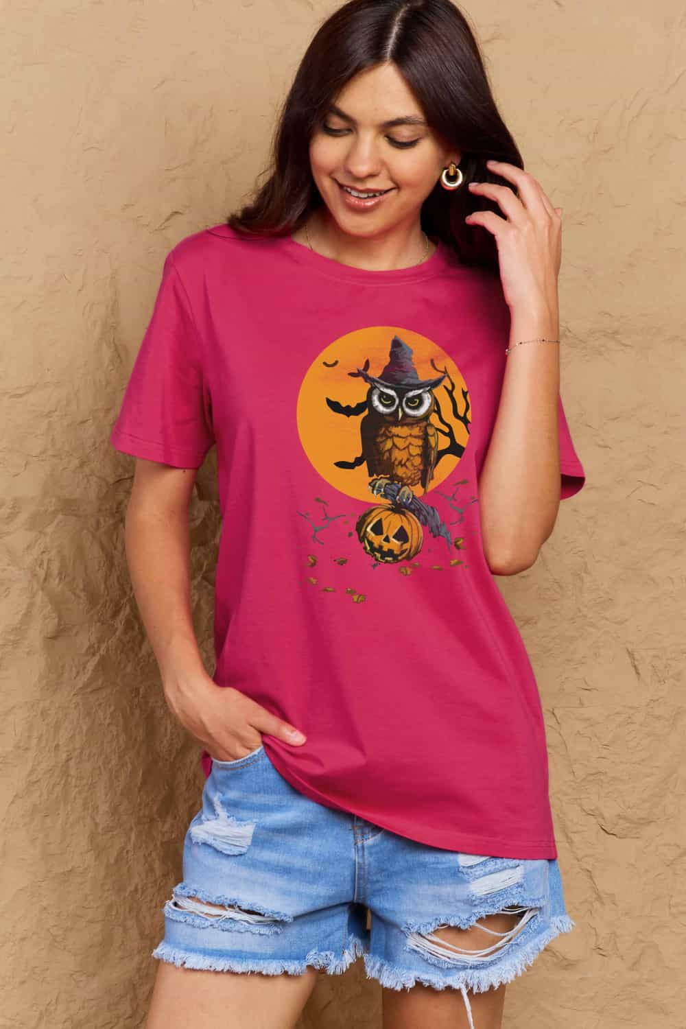 Simply Love Full Size Holloween Theme Graphic Cotton T-Shirt