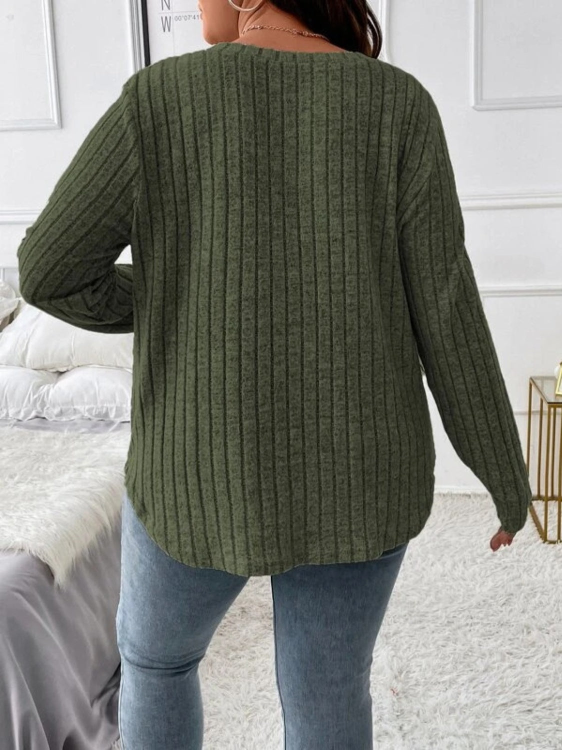 V-Neck Long Sleeve T-Shirt FF