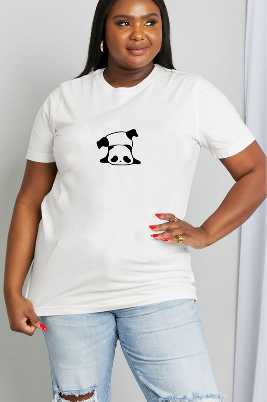 Simply Love Full Size Panda Graphic Cotton Tee