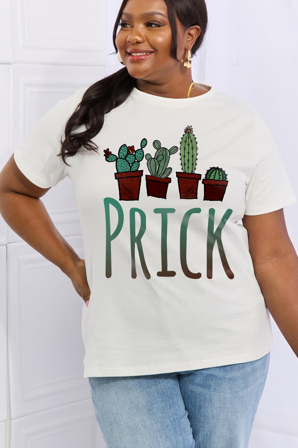 Simply Love Full Size PRICK Graphic Cotton Tee