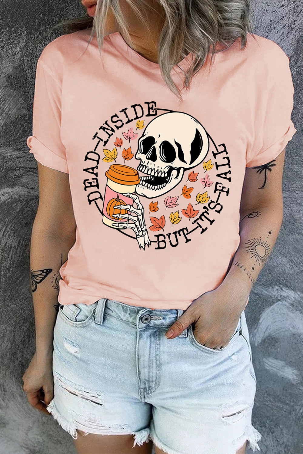 Graphic Round Neck Short Sleeve T-Shirt