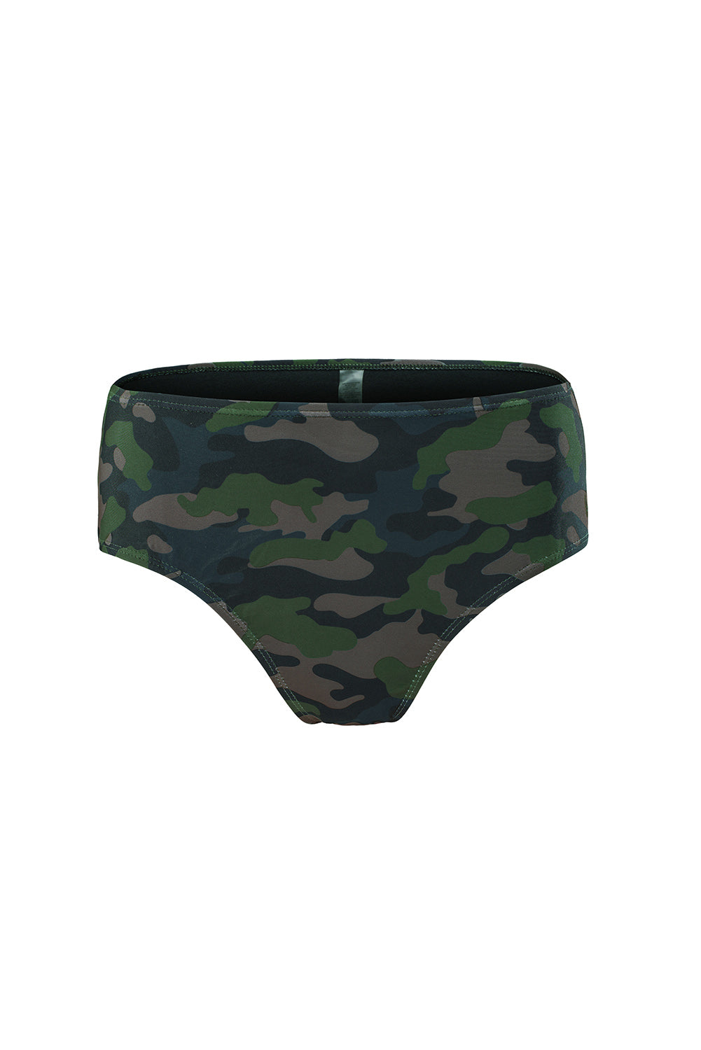 Green Camo Backless Swimsuit