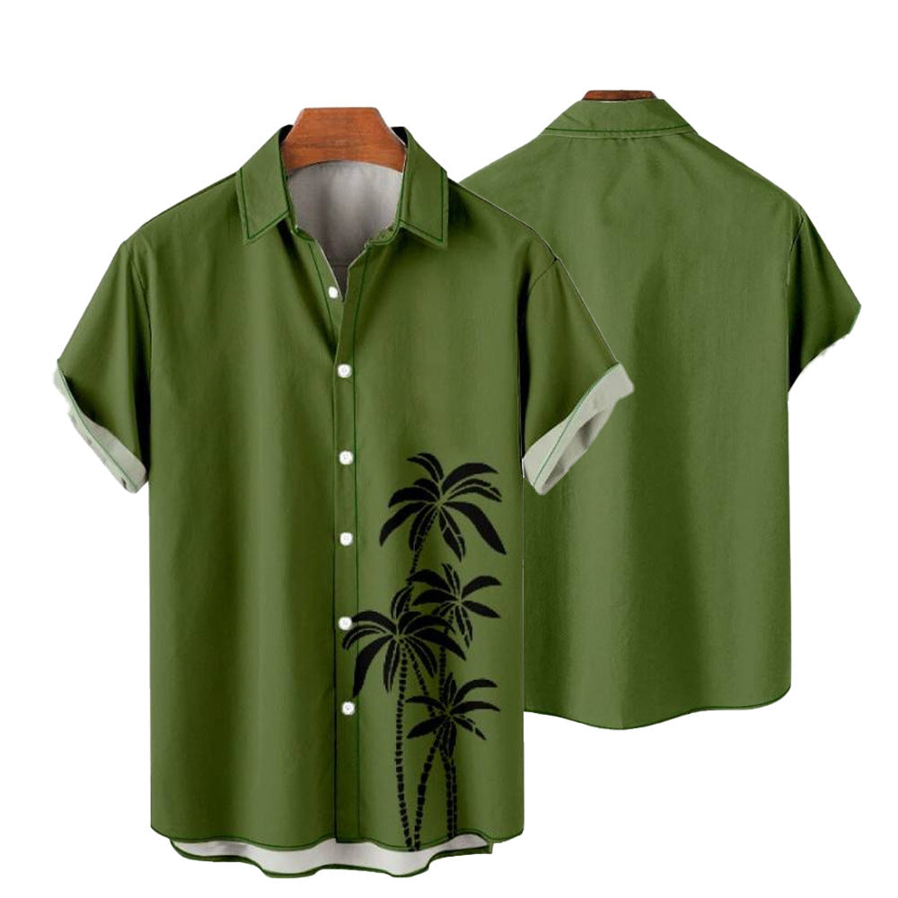 Palm Print Collar Shirt