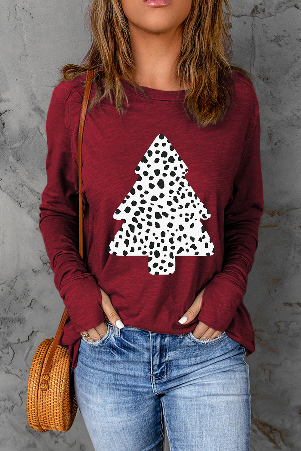 Christmas Tree Graphic Long Sleeve T-Shirt