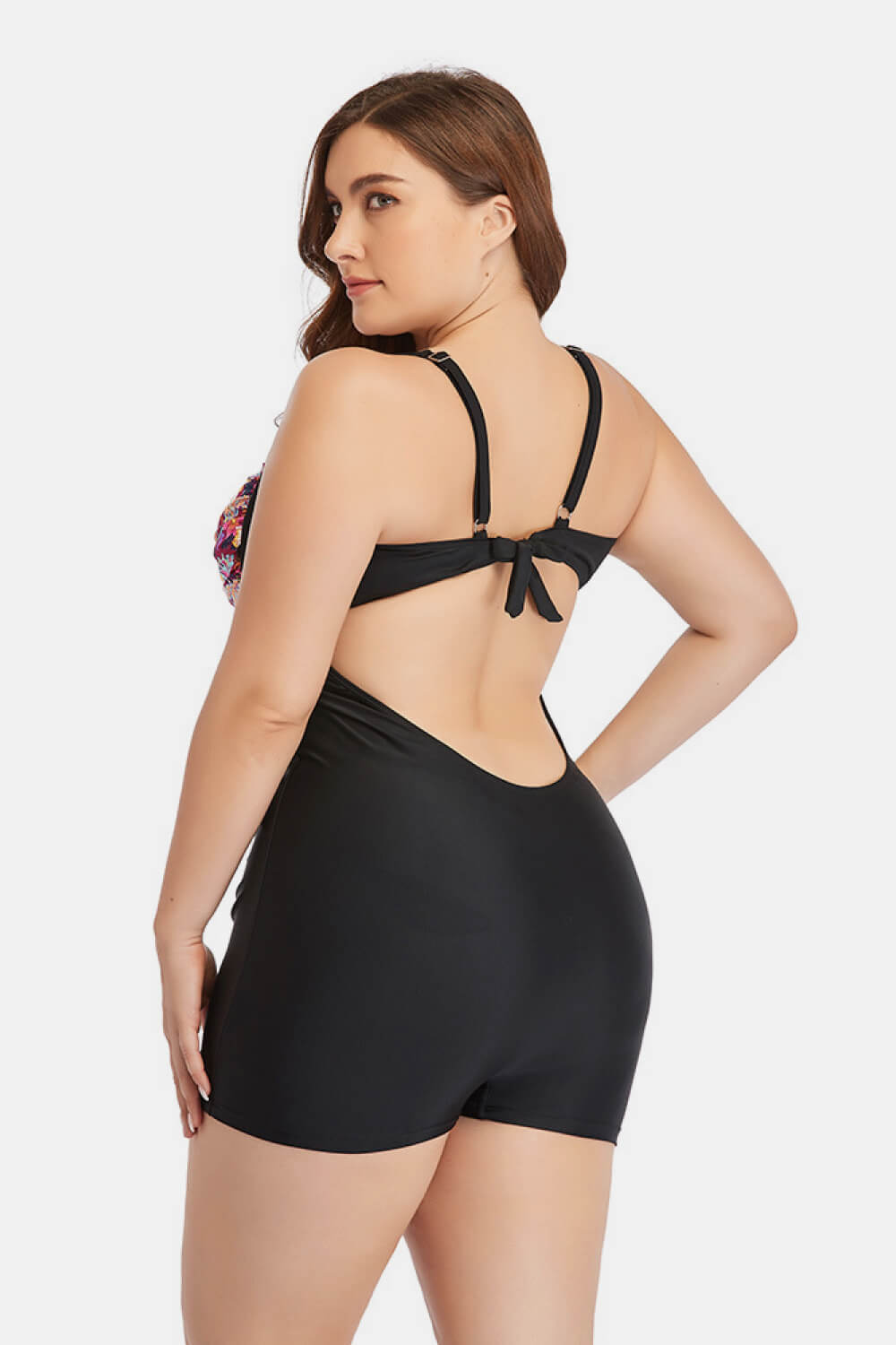 Two-Tone One-Piece Swimsuit FF