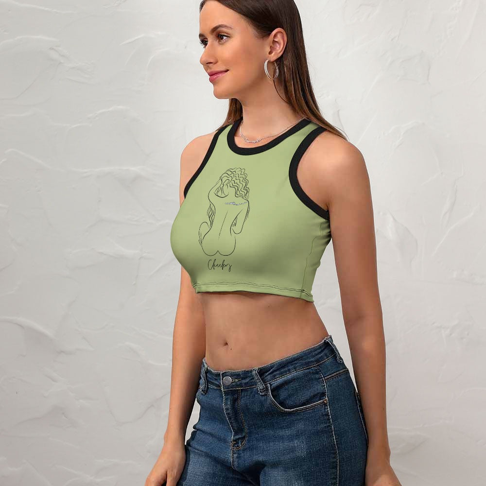 Cropped Cheeky Racer Tank