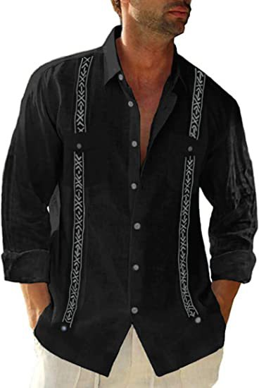 Linen Cuban Guayabera Shirt L/S