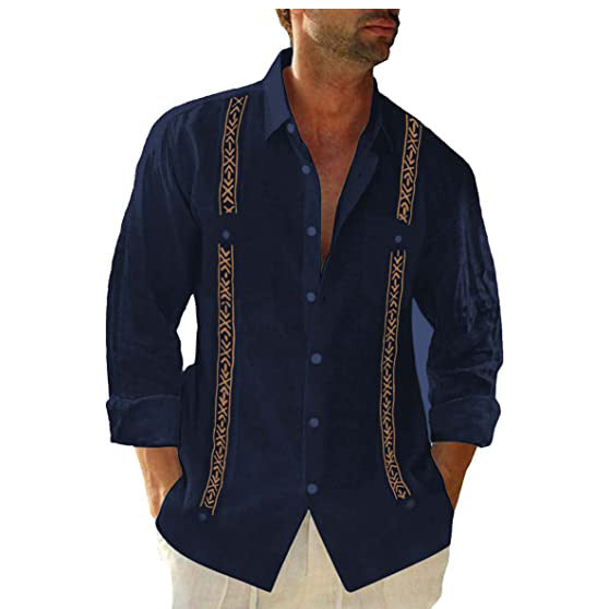 Linen Cuban Guayabera Shirt L/S