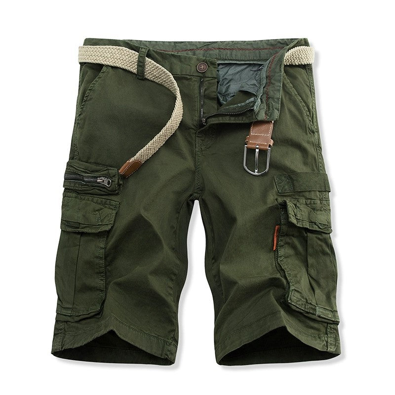 Washed Multi-pocket Shorts