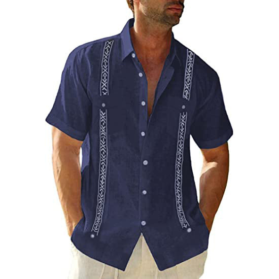 Linen Cuban Guayabera Shirt S/S