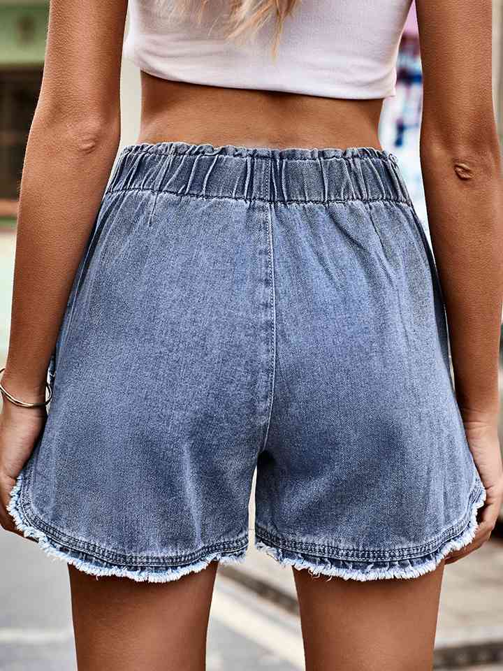 Raw Hem Denim Shorts