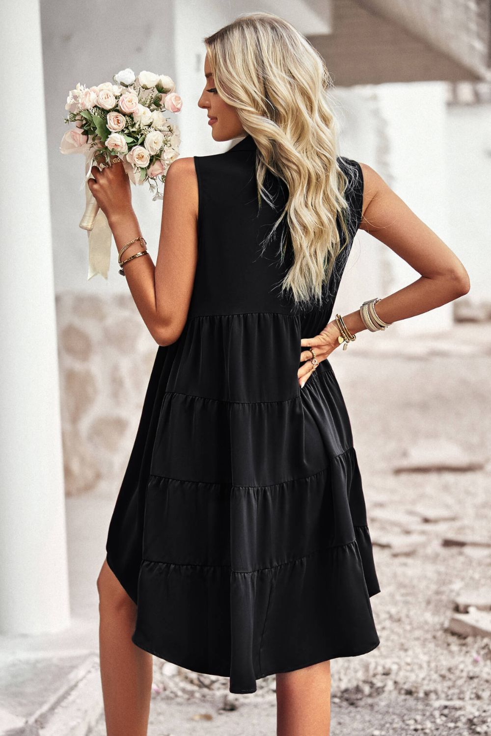 Button-Down Collared  Dress