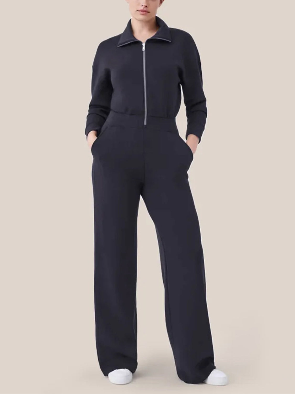 Zip Up L/S Jumpsuit