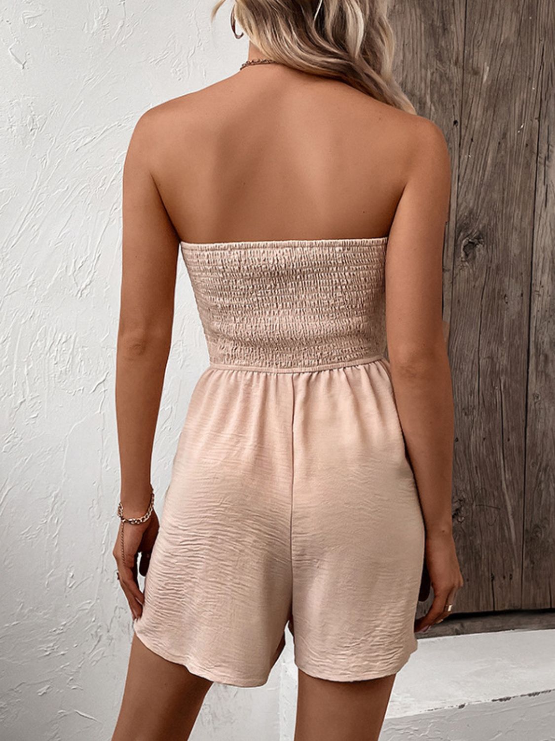 Smocked Strapless Romper