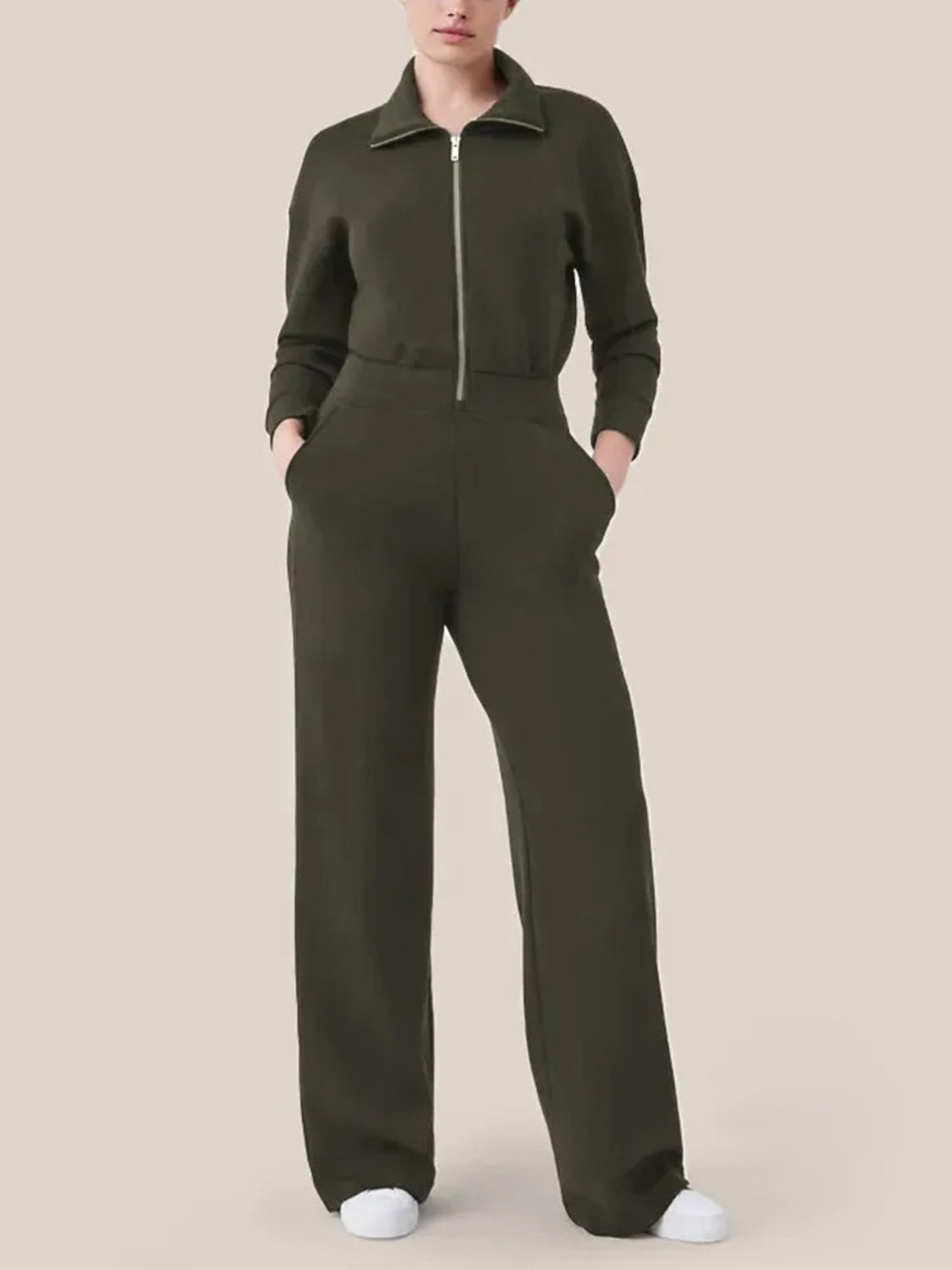 Zip Up L/S Jumpsuit