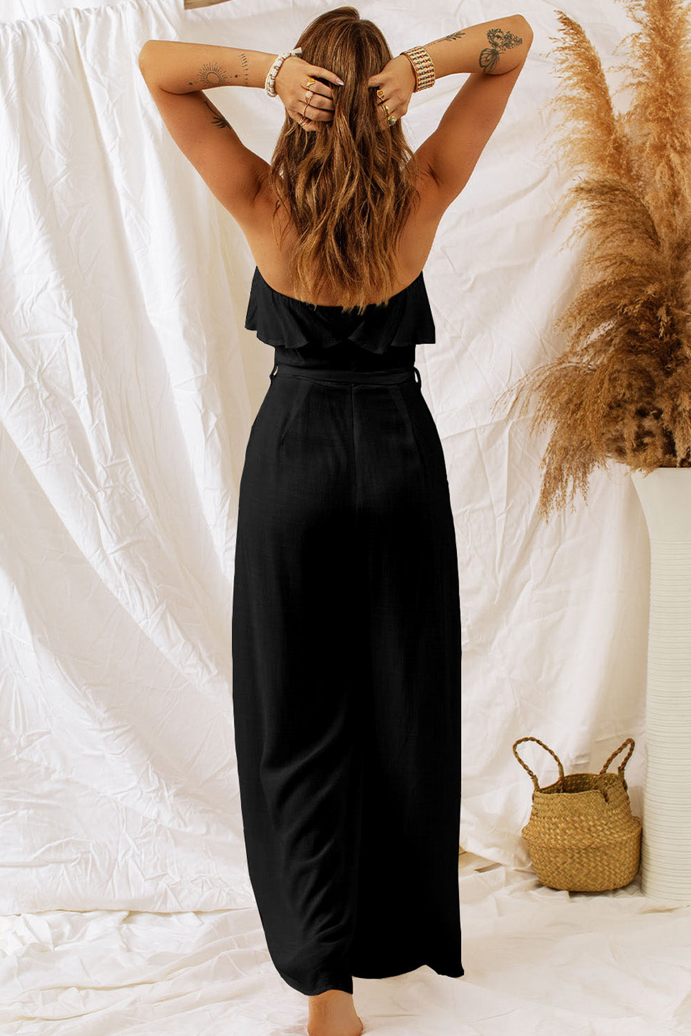 Ruffled Strapless Jumpsuit