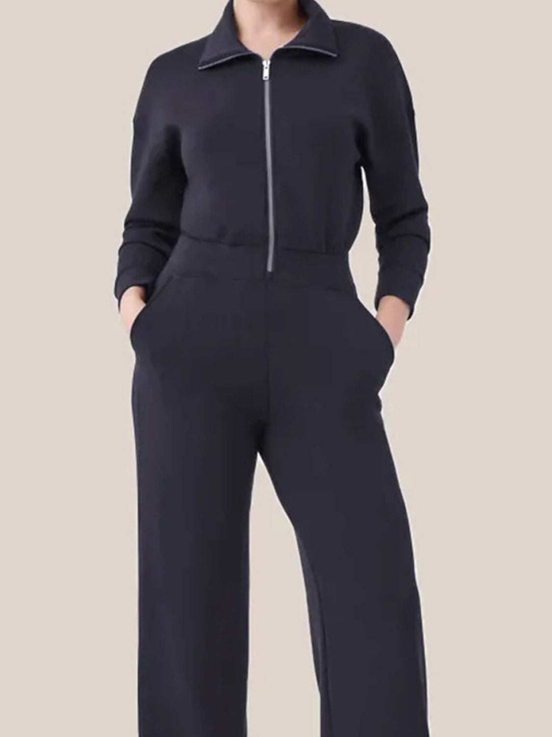 Zip Up L/S Jumpsuit