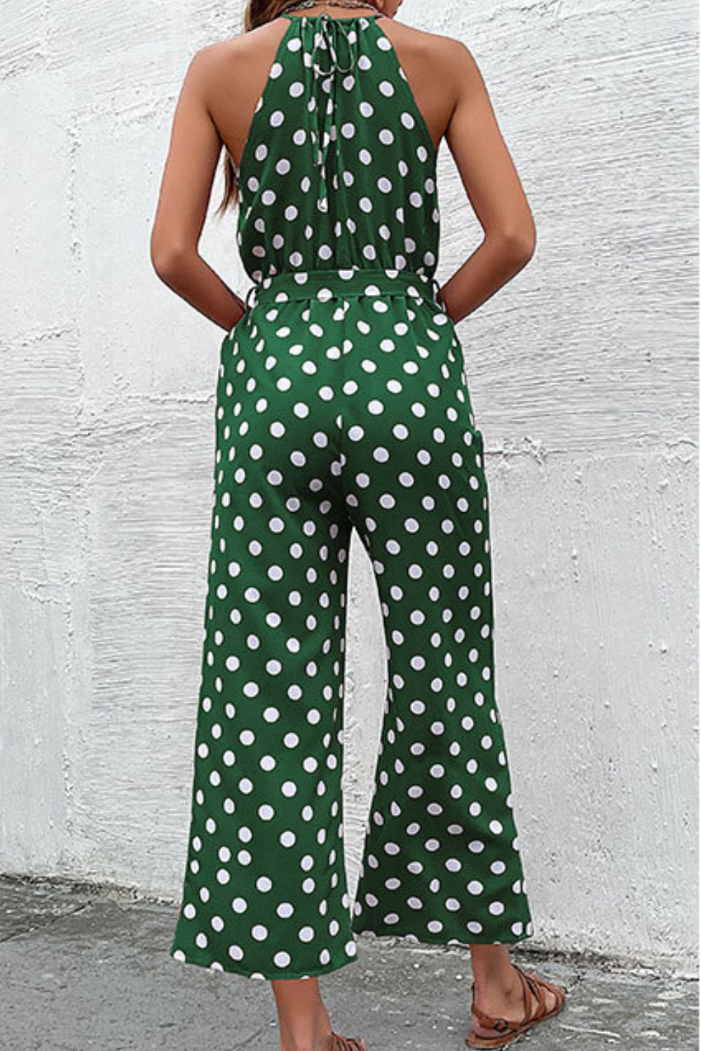 Polka Dot Wide Leg Jumpsuit