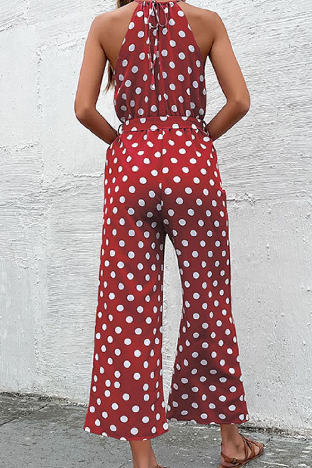 Polka Dot Wide Leg Jumpsuit