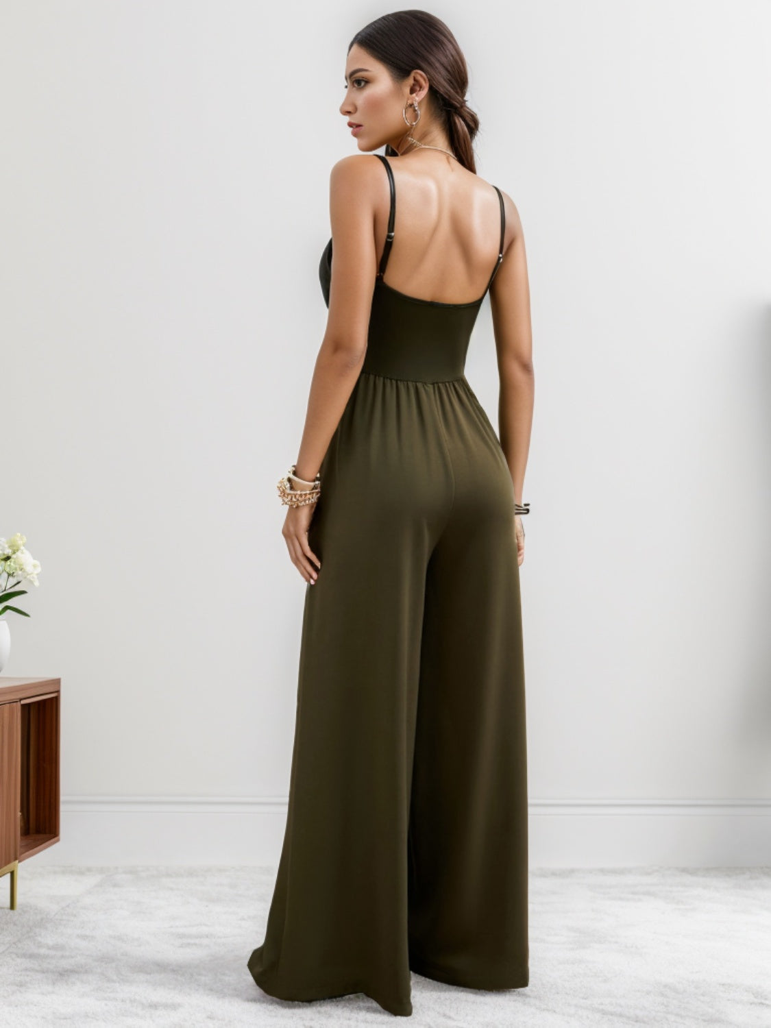 Scoop Neck Wide Leg Jumpsuit