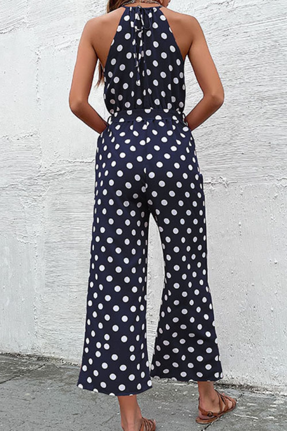 Polka Dot Wide Leg Jumpsuit