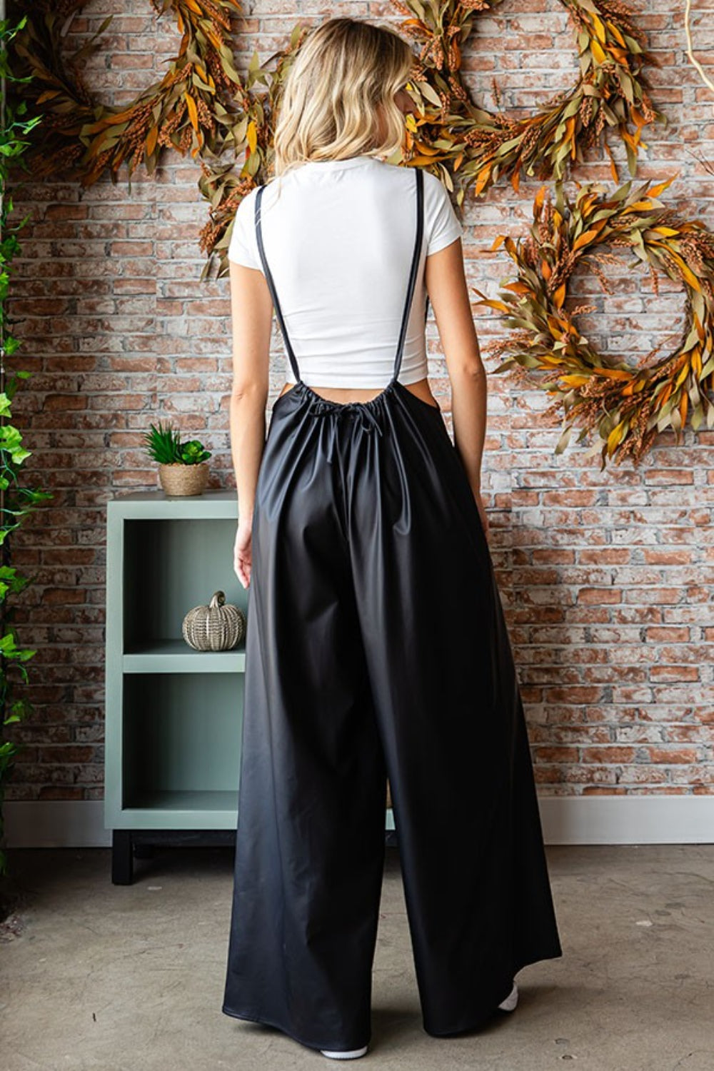 Spaghetti Strap Wide Leg Overall