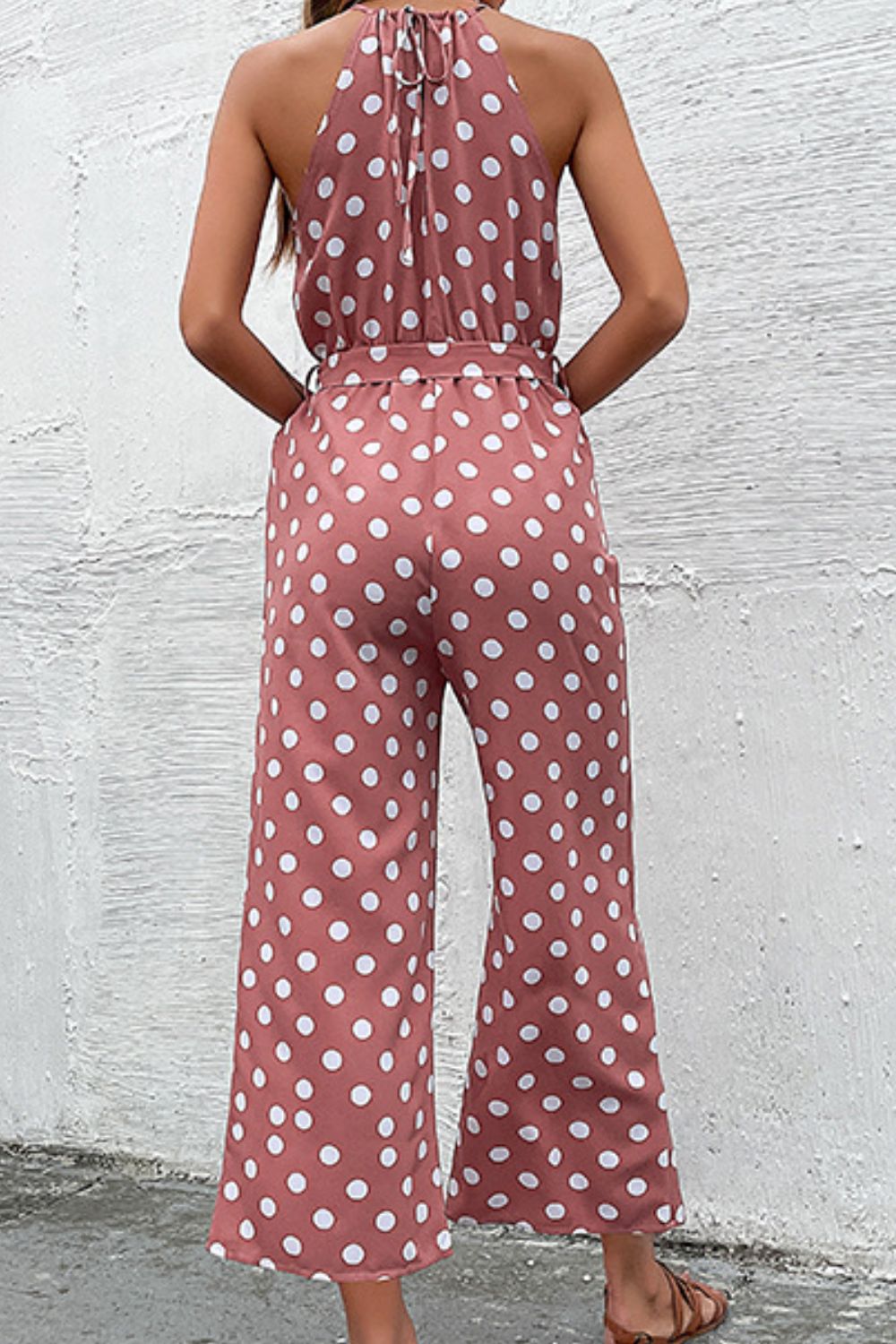 Polka Dot Wide Leg Jumpsuit